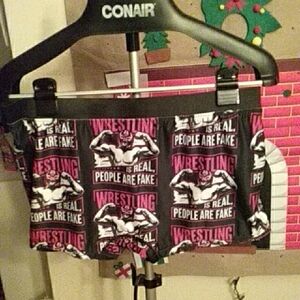 10/$10  Wrestling Graphic Boxer Briefs - Black and Red XL
